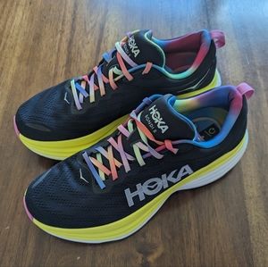 Hoka One One Black and Yellow women's size 12 shoes